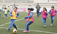 2019年“亚足联女足日”女孩足球节在六盘水举行